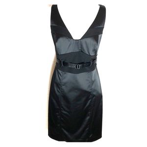 Teenflo Sexy satiny black cocktail dress